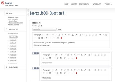 Assessment question edit
